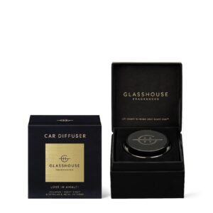 Black Car Diffuser with 1 Replacement Scent Disk - LOST IN AMALFI