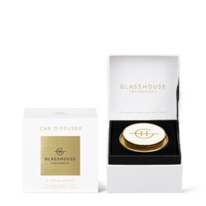 Gold Car Diffuser with 1 Replacement Scent Disk - A TAHAA AFFAIR